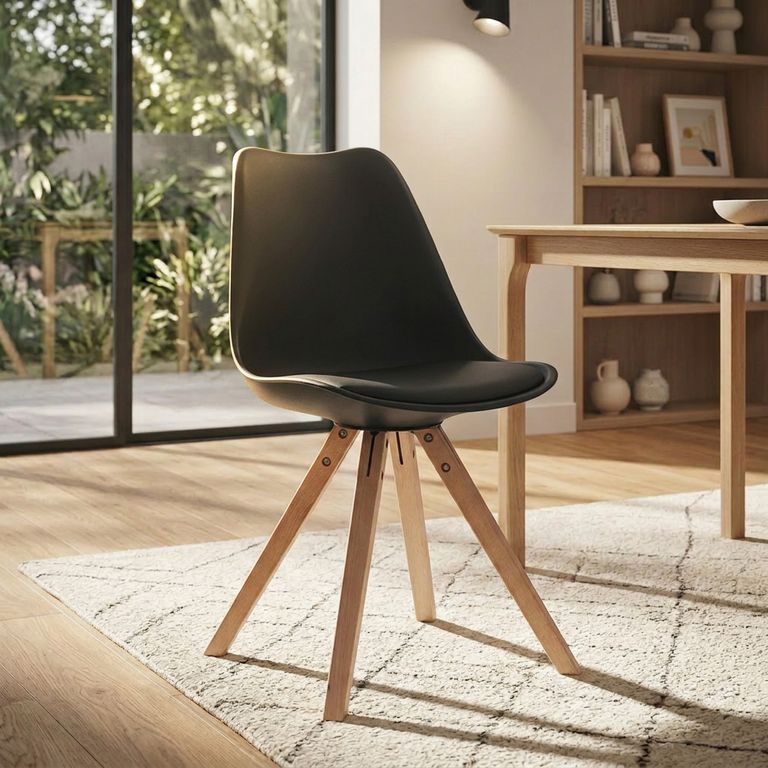 Silla Cooper Negro 85x48.5x57.5 cm