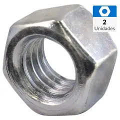 FIXSER - Tuerca Hexagonal G2 5/16" Zincada brillante 2 unidades