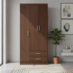 CASA BONITA - Ropero 3p2c 83x47x183 nogal