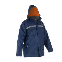 ALASKA - Parka Térmica Azul con Gorro