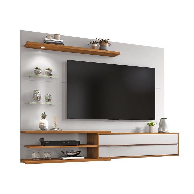 Panel tv 60" mdp blanco 151x180x36 cm