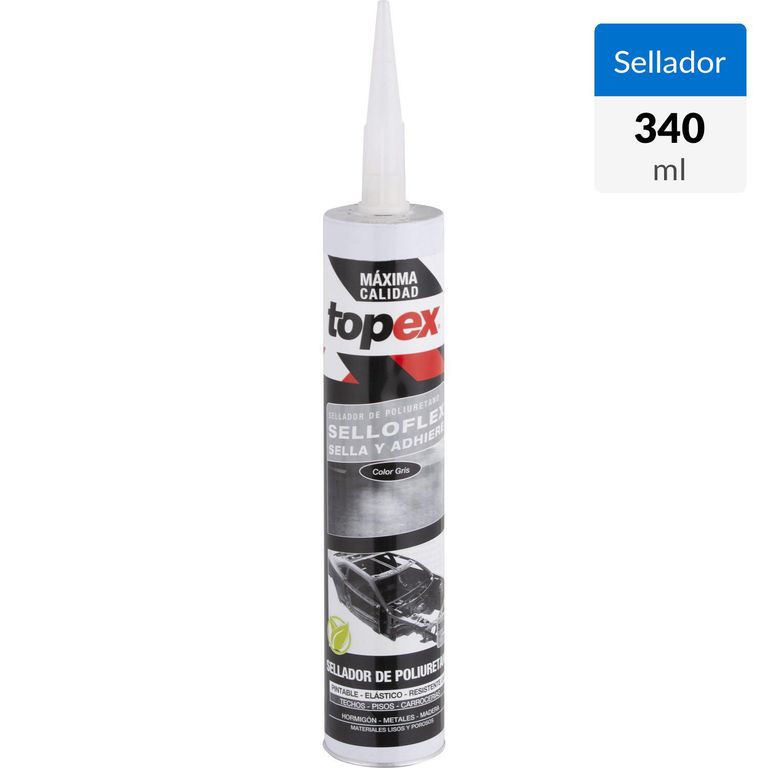 Sellador 340 gr Gris Adhesivo Elástico para Construcción