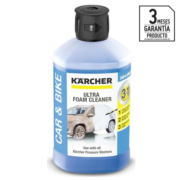 Champú de espuma activa para auto 1000ml, 3 en 1