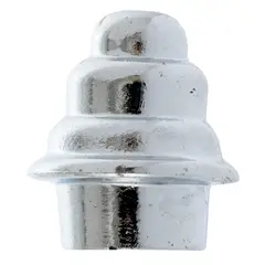 METALHSA - Tope para tubo de cortina 12 mm 2 unidades cromado
