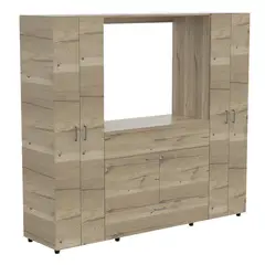 TUHOME - Clóset 7 Puerta(s) 1 Cajone(s) 3 Repisa(s) 199x180x49.5 cm Blanco