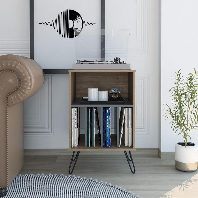 Mueble funcional 2 repisas MDF 50x80x45 cm