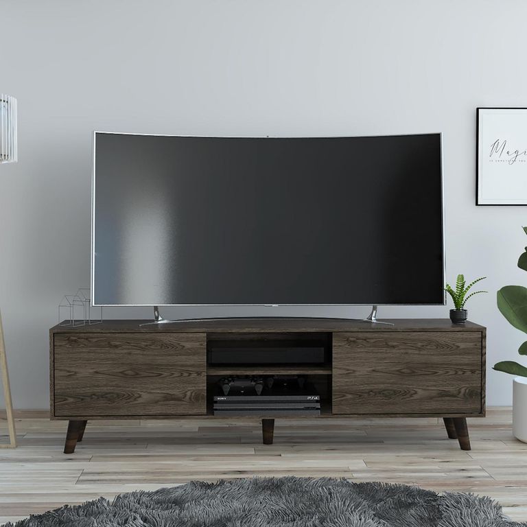 Rack TV 80" 180x52x35 cm coñac