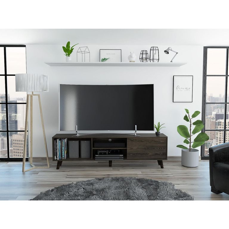 Rack TV 70" 180x52,5x35 cm coñac