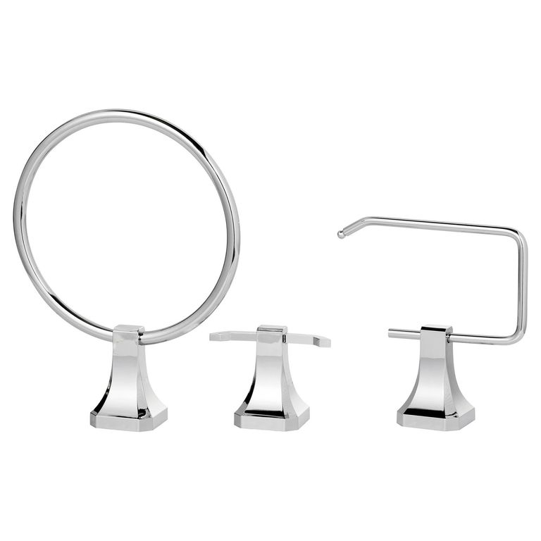 Set De Baño 3 Piezas Toallero Argolla Y Gancho Roma