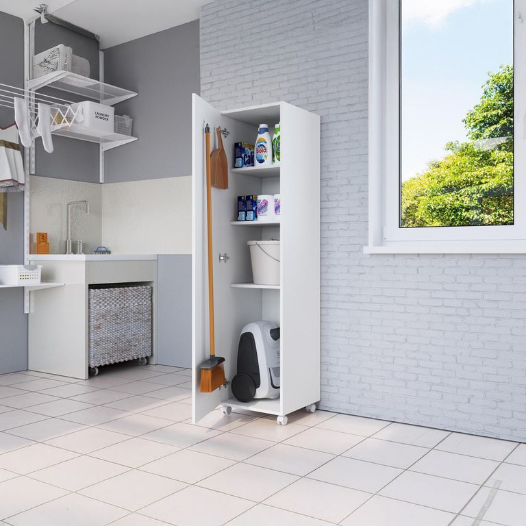 Armario Multiuso Montreal MDF 4 Nivel(es) 40x161.5x40.3 cm Blanco