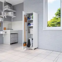 BE DESIGN - Armario Multiuso Montreal MDF 4 Nivel(es) 40x161.5x40.3 cm Blanco