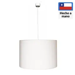 CAROLD STEVENS - Lámpara Colgante Tambor 1 Luz Metal Blanco
