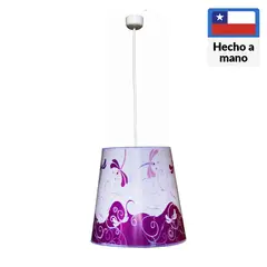 CAROLD STEVENS - Lámpara Colgante Libélulas 1 Luz Metal Rosa 25 cm