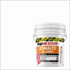 TOPEX - Esmalte al Agua Tineta 5 galón(es) Semibrillante Blanco