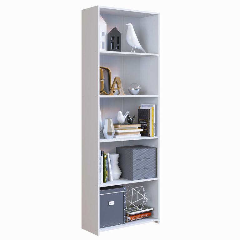 Estante Montreal MDF 5 Nivel(es) 63x182.4x26 cm Blanco
