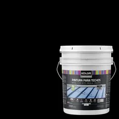 KOLOR - Pintura para techos negro 5 galones
