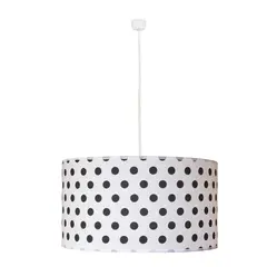 CAROLD STEVENS - Lámpara colgante metal Black Points blanco 1 luz E27