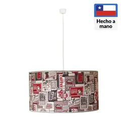 CAROLD STEVENS - Lámpara Colgante Tambor 1 Luz Metal Multicolor 40 cm