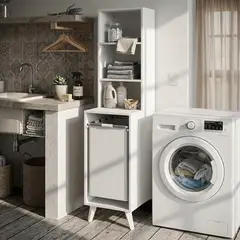 SILCOSIL - Mueble Organizador Cocina Cesta Ropa 150X40X47