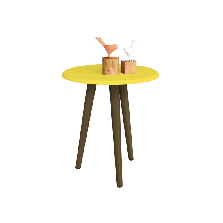 Mesa lateral amarillo 48x44x44 cm