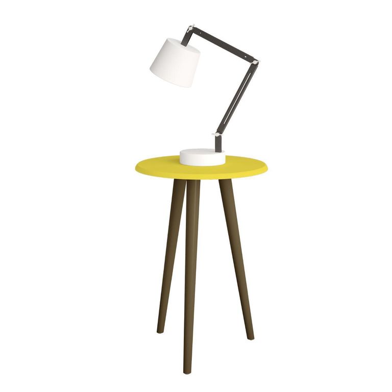 Mesa lateral amarillo 63x44x44 cm