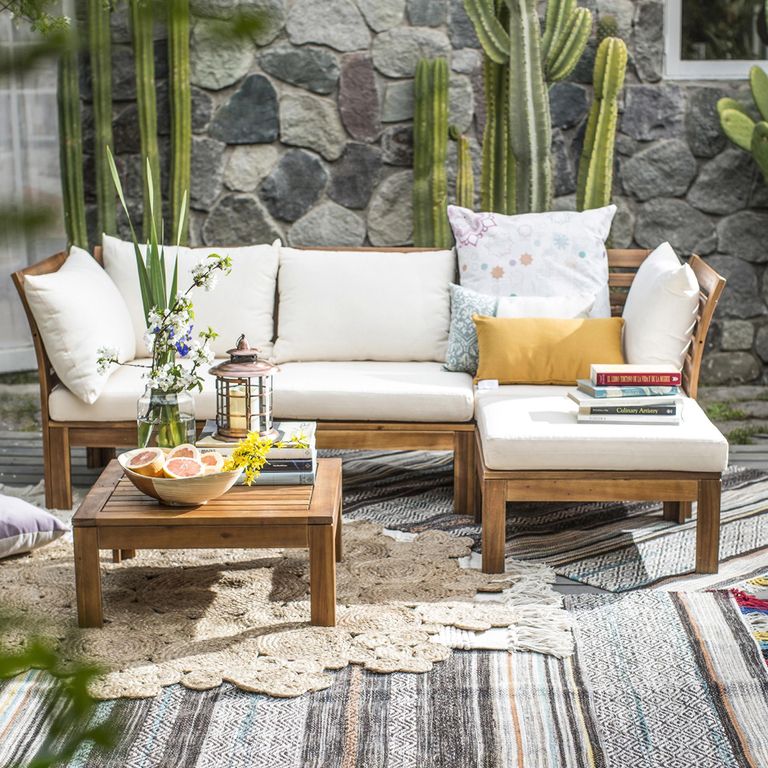 HOME COLLECTION GARD - Juego de Terraza Living Seccional Acacia 4 ...