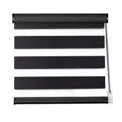 ECOWIN - Cortina Roller Dúo Poliéster Negro