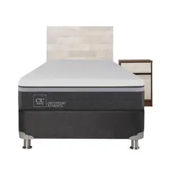CIC - Box spring ortopedic advance b5 black 1.5 plazas + muebles