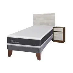CIC - Cama europea new ortopedic 1.5 plazas + muebles