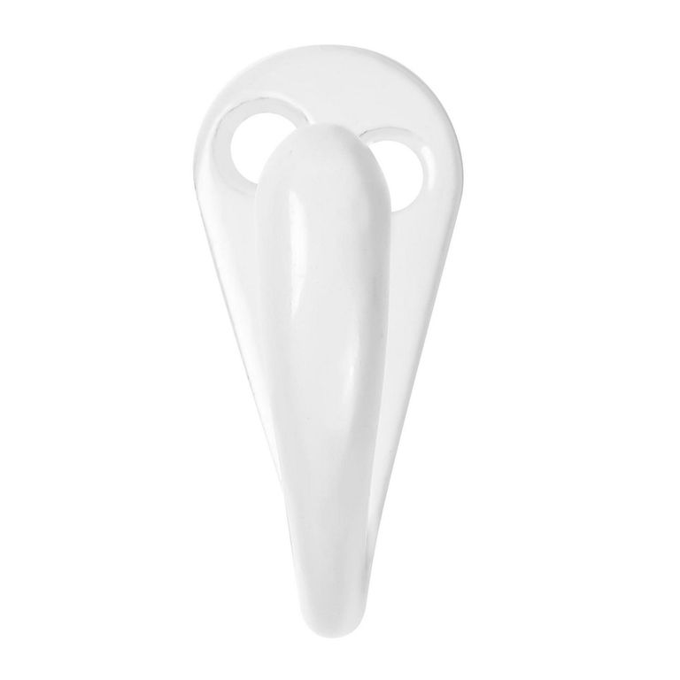 Set 6 Perchas Metal Blanco