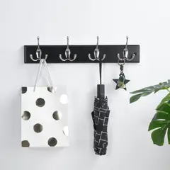 JUST HOME COLLECTION - Perchero Par Doble Madera Negro