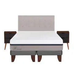 CIC - Cama Europea Balance 2 Plazas Bd + Muebles