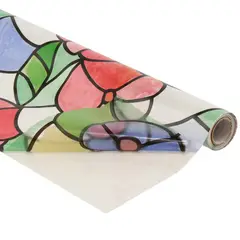 MURESCO - Papel Pvc Adhesivo Vitral Rojo 0.09 m2