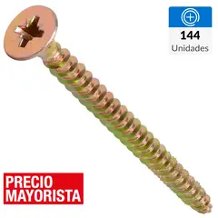 MAMUT - Tornillo Tirafondo Cabeza Phillips Madera 2-1/2 " 10 mm 144 Unidades