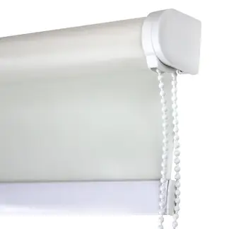 ECOWIN - Cortina Roller Black Out Poliéster Blanco