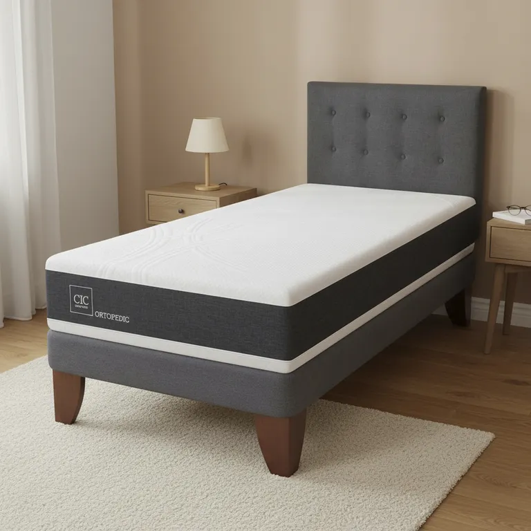 CIC Cama Europea Ortopedic 1.5 Plazas + Respaldo