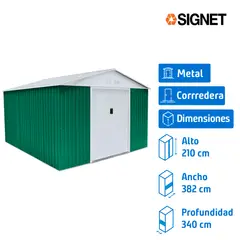 SIGNET CLASSICS - Bodega de jardín metal 340x382x210 cm