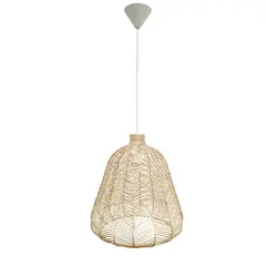 WICKER LAMP CHILE - Lámpara Colgante Antukuyén Mimbre Blanco