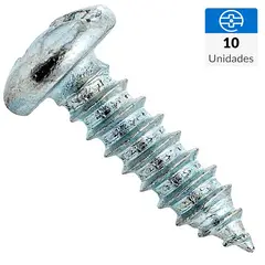FIXSER - Tornillo Roscalata Cabeza Phillips Metal 5/8 " 10 mm 10 Unidades