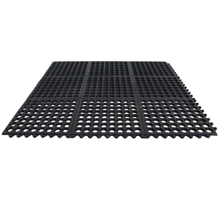 Piso 92x92 cm Goma Negro