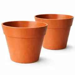 DECOGREEN - Set 2 Maceteros Biodegradables de Silicona 25x17 cm Terracota