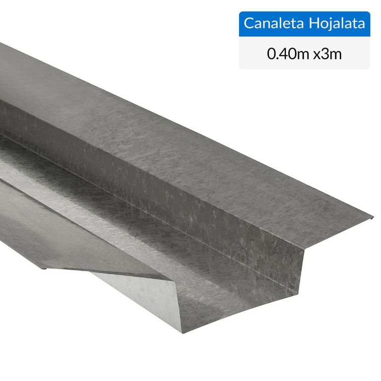 Canal Limaholla Hojalata 0. 40X3 Metros Para Techos