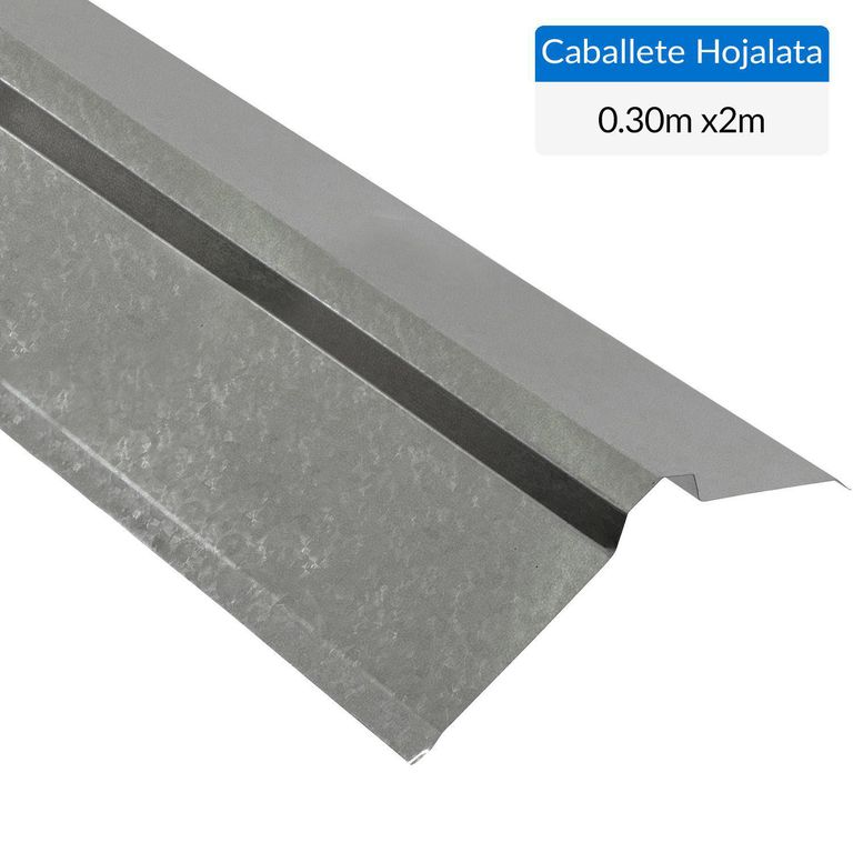 Caballete Hojalata Galvanizada Para Techos 0. 30X2 M