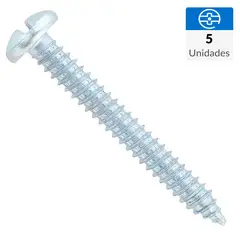FIXSER - Tornillo Roscalata Cabeza Phillips Metal 2 " 1/4 " 5 Unidades