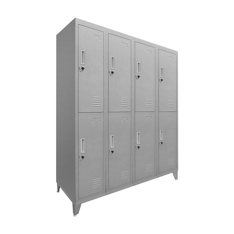 Locker 8 Puerta(s) 0 Cajón(es) 8 Repisa(s) 111x166x45 cm Gris
