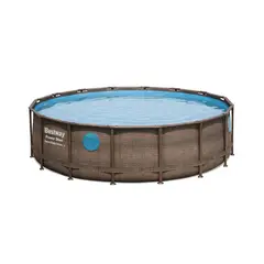 BESTWAY - Piscina estructural de rattan 488x488x122 19480 litros