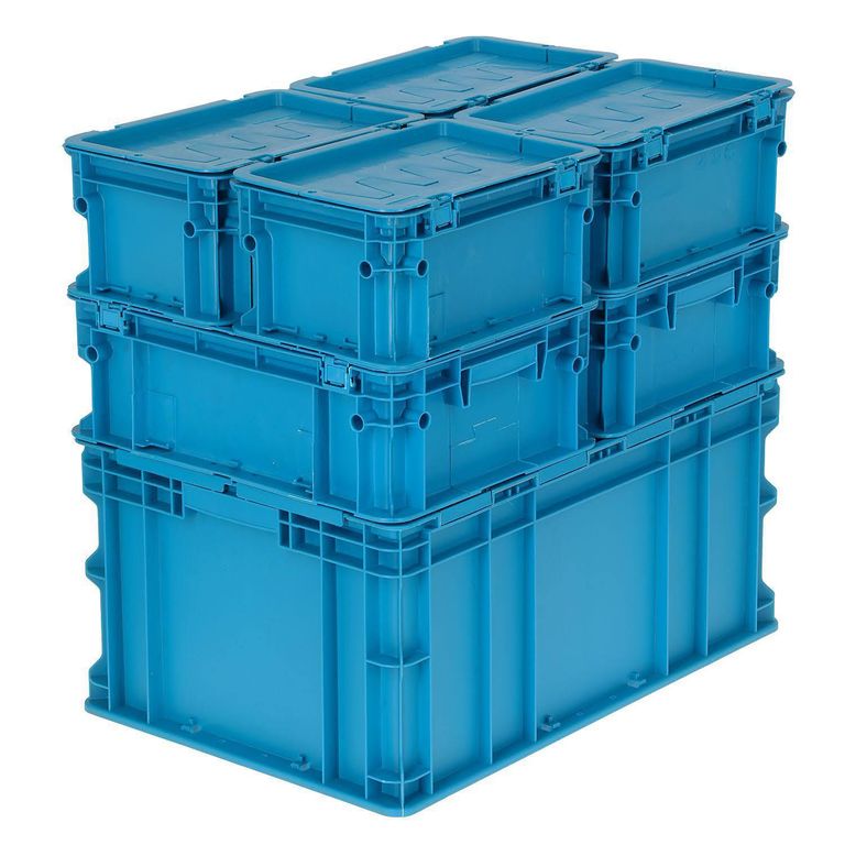 Pack 7 Cajas Modulares 40x60x61 cm 99 l Azul