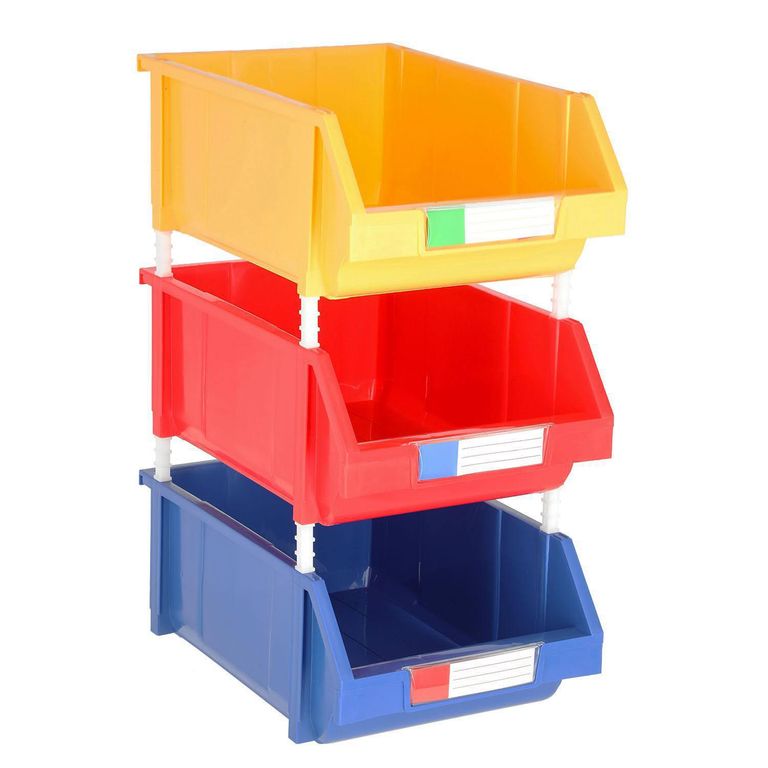 Pack 3 Cajas Organizadoras 30x17.5x45 cm 50 l Multicolor