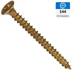 MAMUT - Tornillo Tirafondo Cabeza Phillips Madera 1 " 6 mm 144 unidad(es)