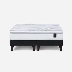 ROSEN - Box Spring Base Dividida 2 plazas Box Spring Art 4 Negro